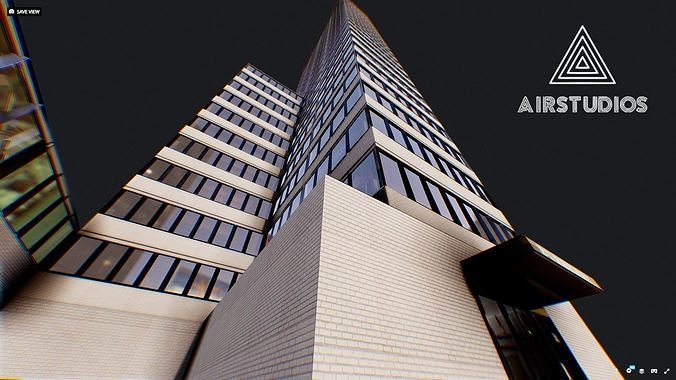 Low Poly - New York Building Skyscraper Low-poly 3D model