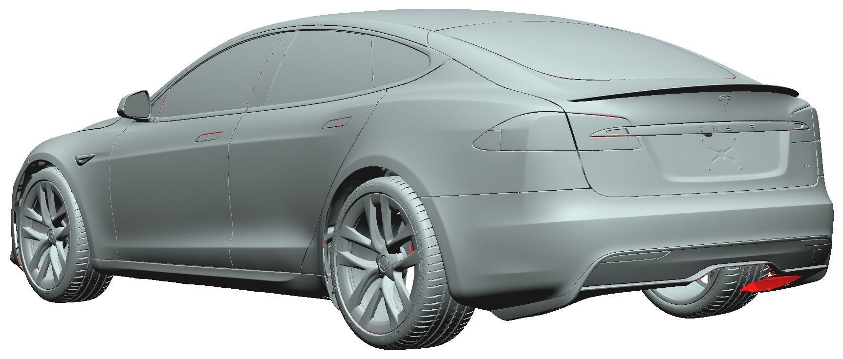 Tesla Model S Plaid 2021 - Exterior Scan 3D model 3D model_1
