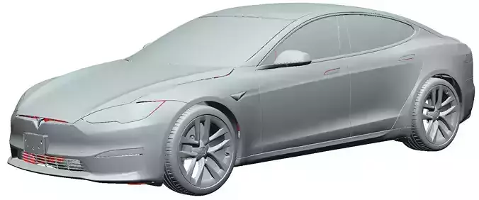 Tesla Model S Plaid 2021 - Exterior Scan 3D model 3D model