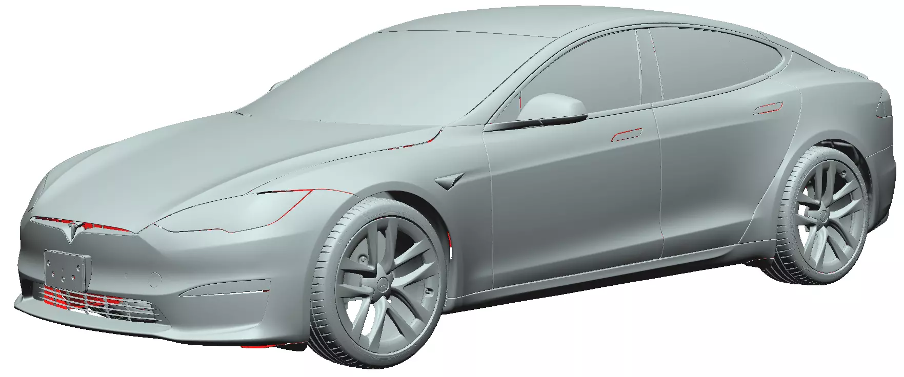 Tesla Model S Plaid 2021 - Exterior Scan 3D model 3D model_0