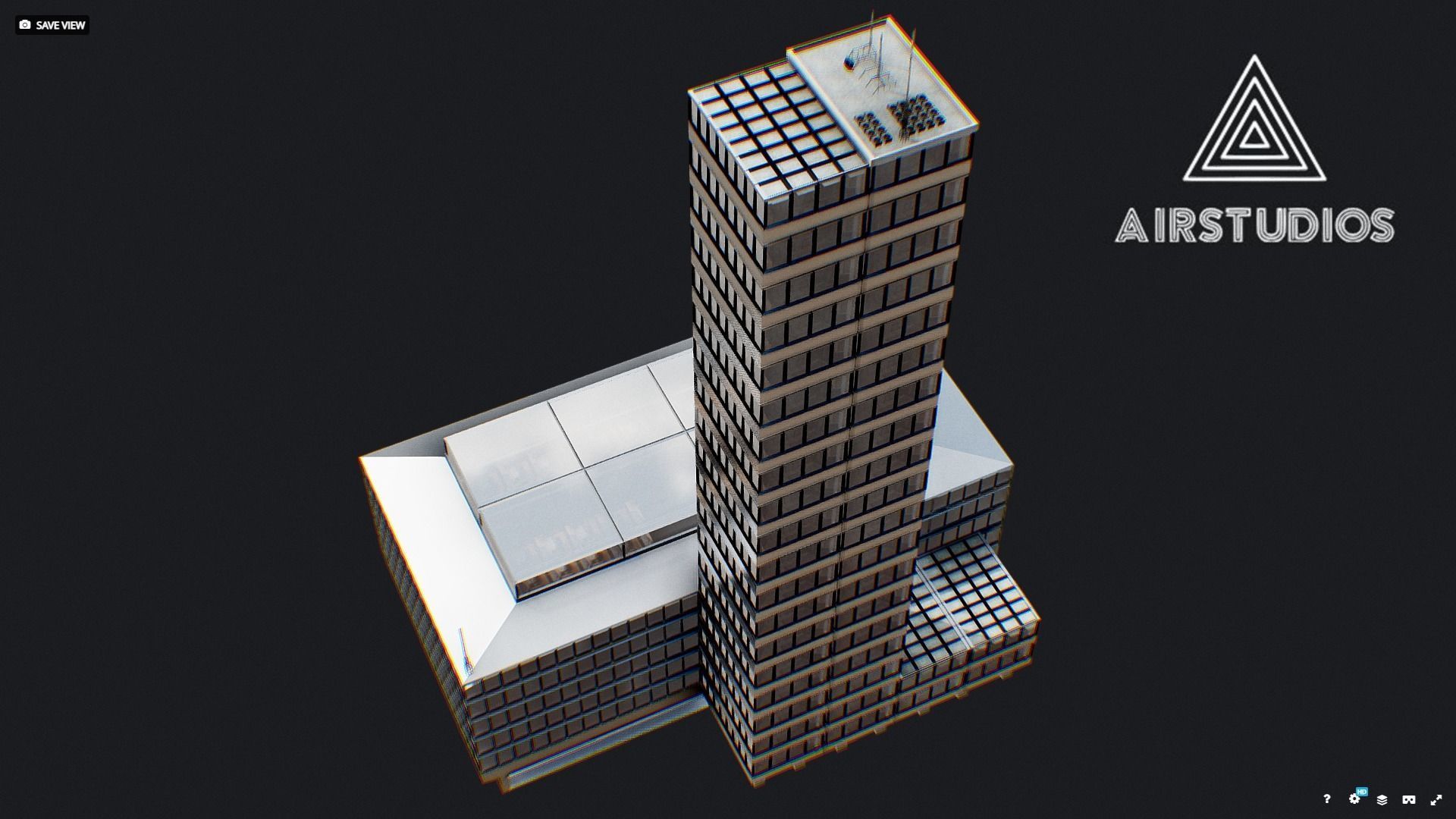 Low Poly - New York Building Skyscraper Low-poly 3D model_1