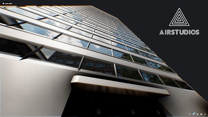 Low Poly - New York Building Skyscraper Low-poly 3D model