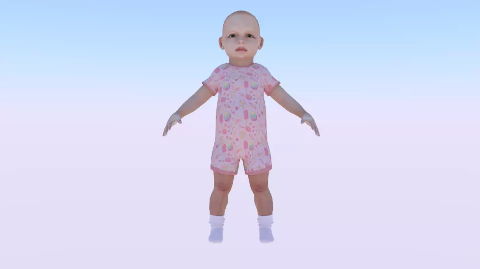3D model Baby Girl VR / AR / low-poly | CGTrader