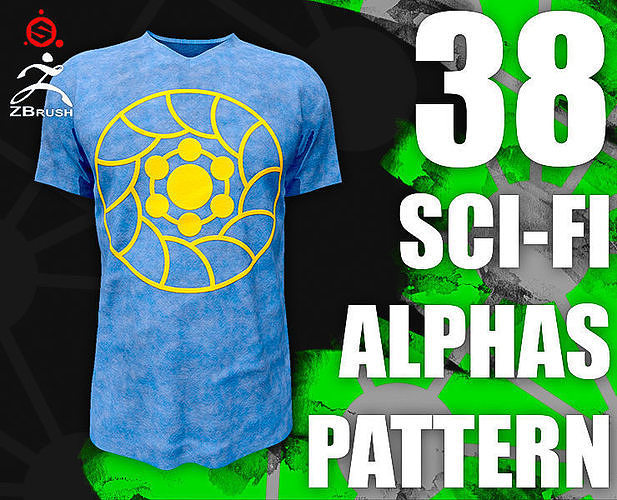 Sci-Fi Alphas and Patterns 3D model