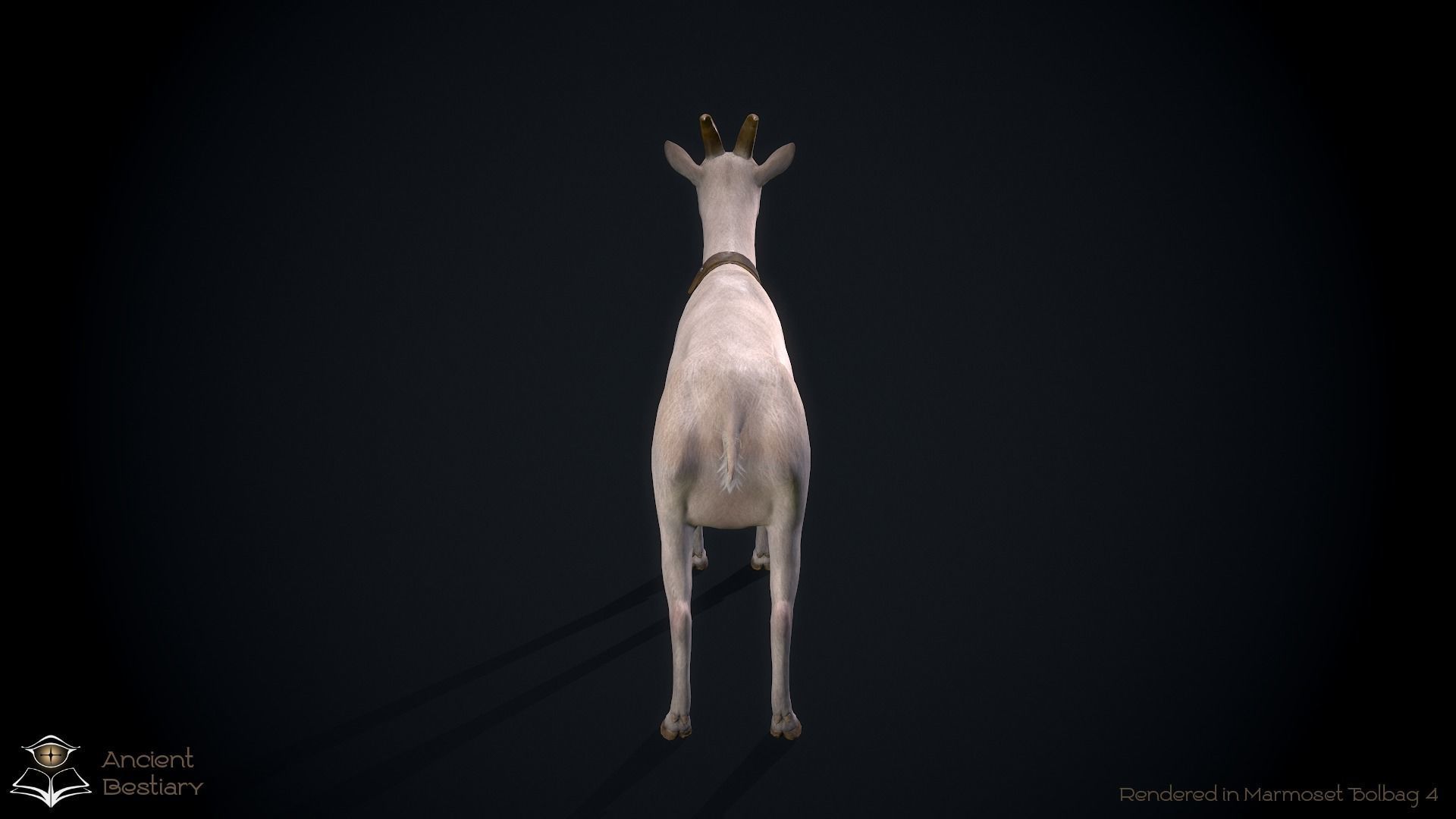 Classic Goat Low-poly 3D model_6