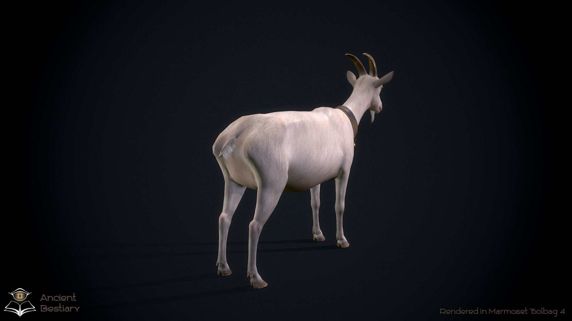 Classic Goat Low-poly 3D model_5