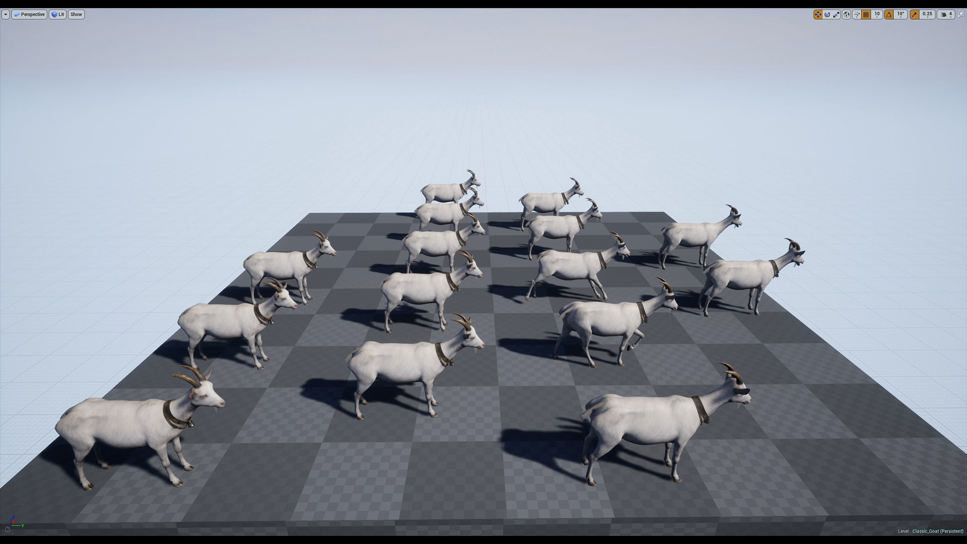 Classic Goat Low-poly 3D model_15