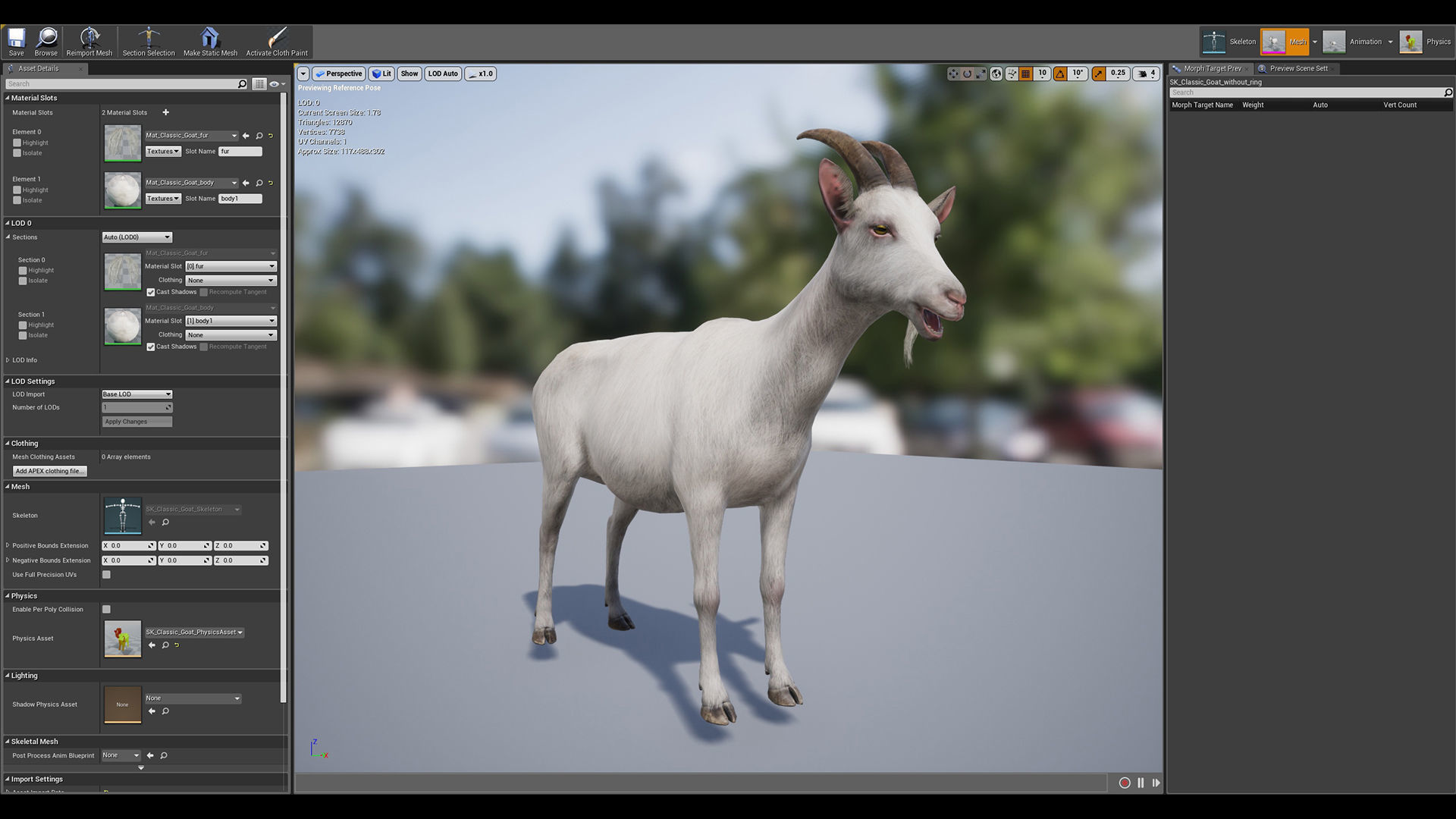Classic Goat Low-poly 3D model_13