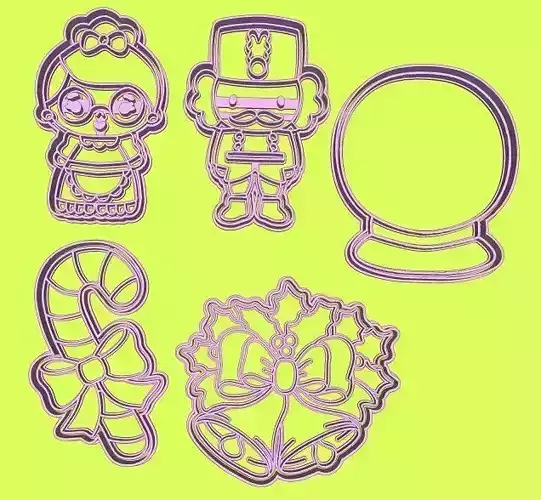 Christmas Cookie Cutter Set 3D print model