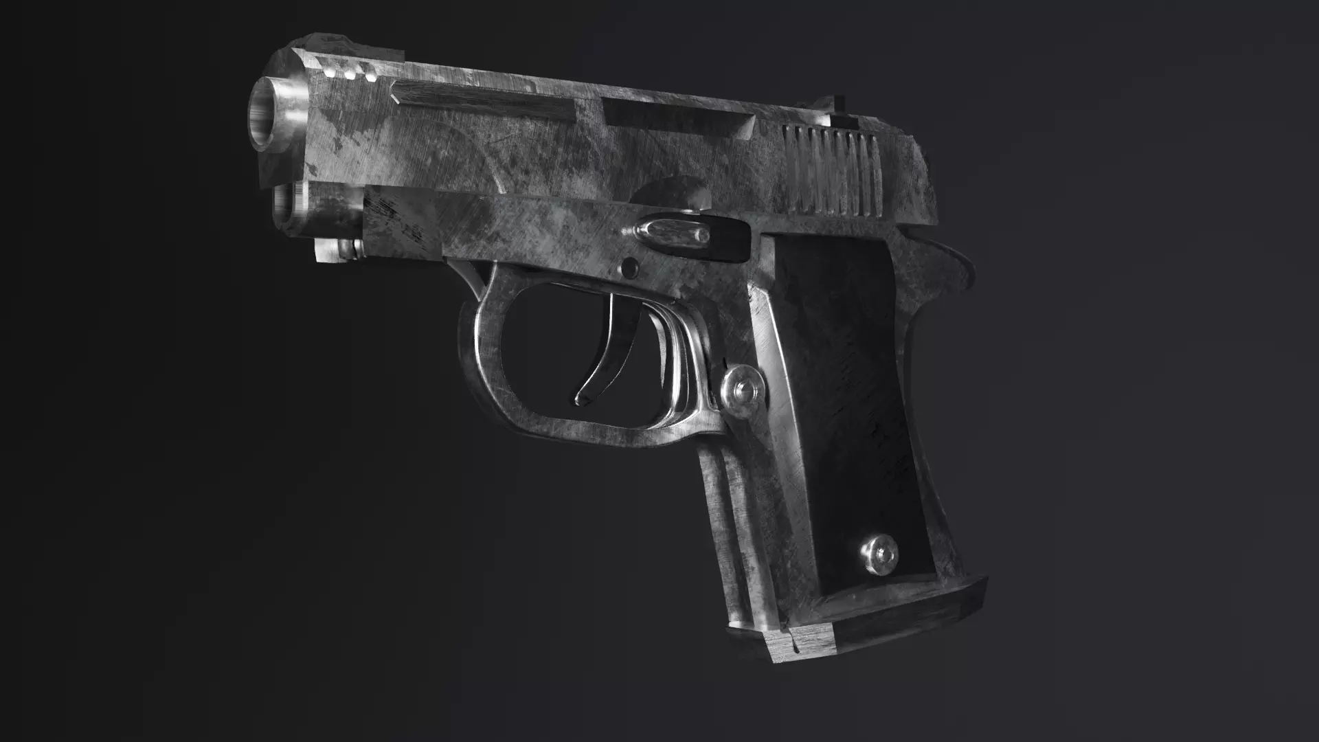 M1911 pistol 3D model Free low-poly 3D model