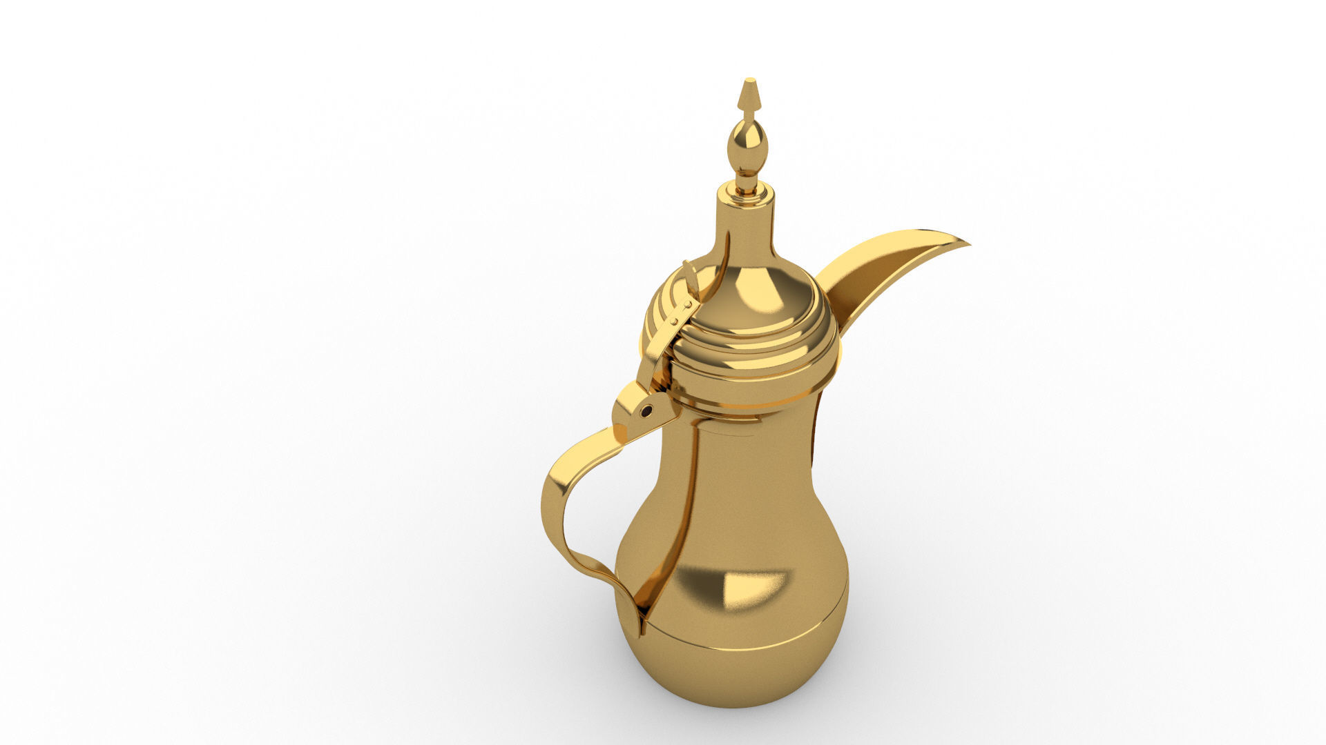 Arabirc Coffee Pot - Dallah 3D model_3