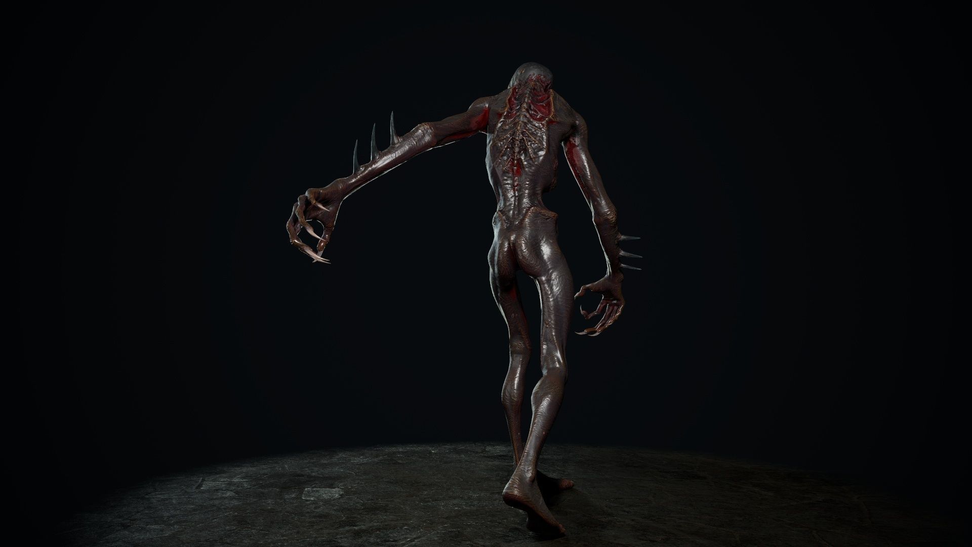 Mutant 2 undead creature Low-poly 3D model_9
