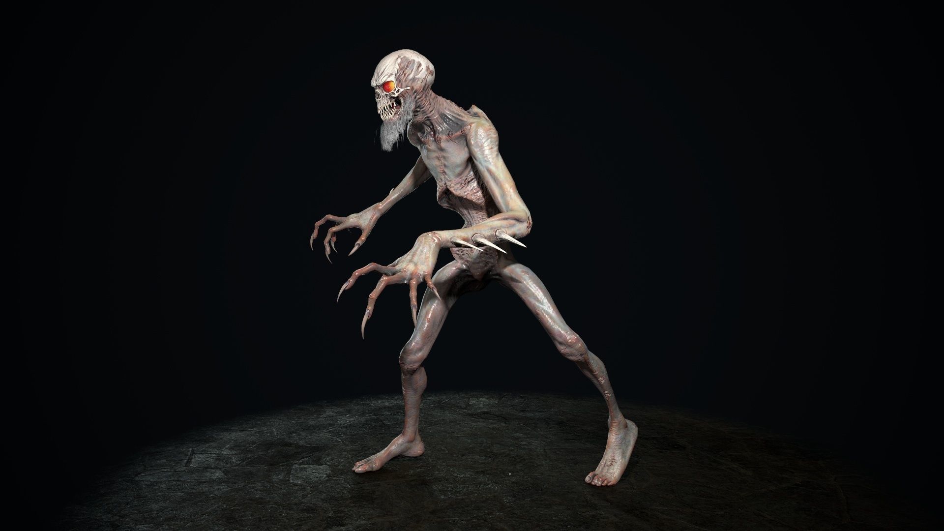 Mutant 2 undead creature Low-poly 3D model_14