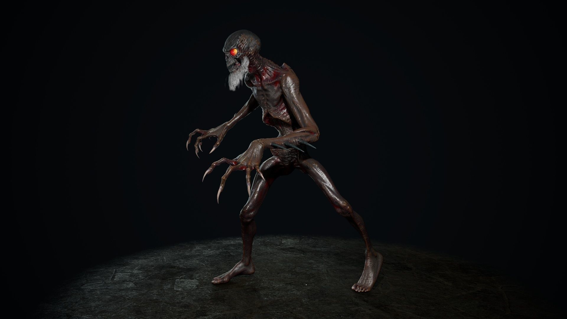 Mutant 2 undead creature Low-poly 3D model_13