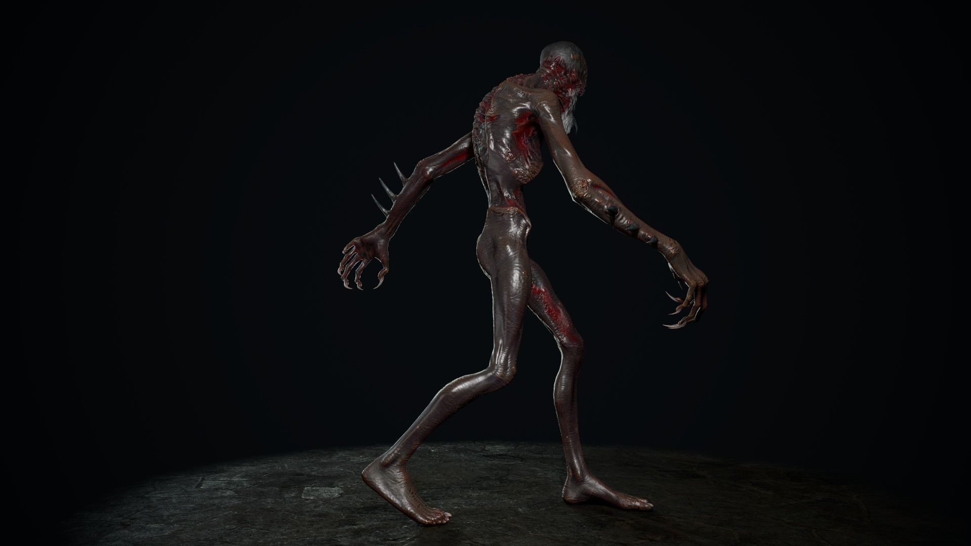 Mutant 2 undead creature Low-poly 3D model_4