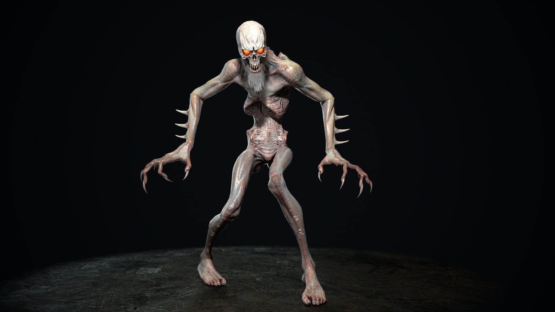 Mutant 2 undead creature Low-poly 3D model_12