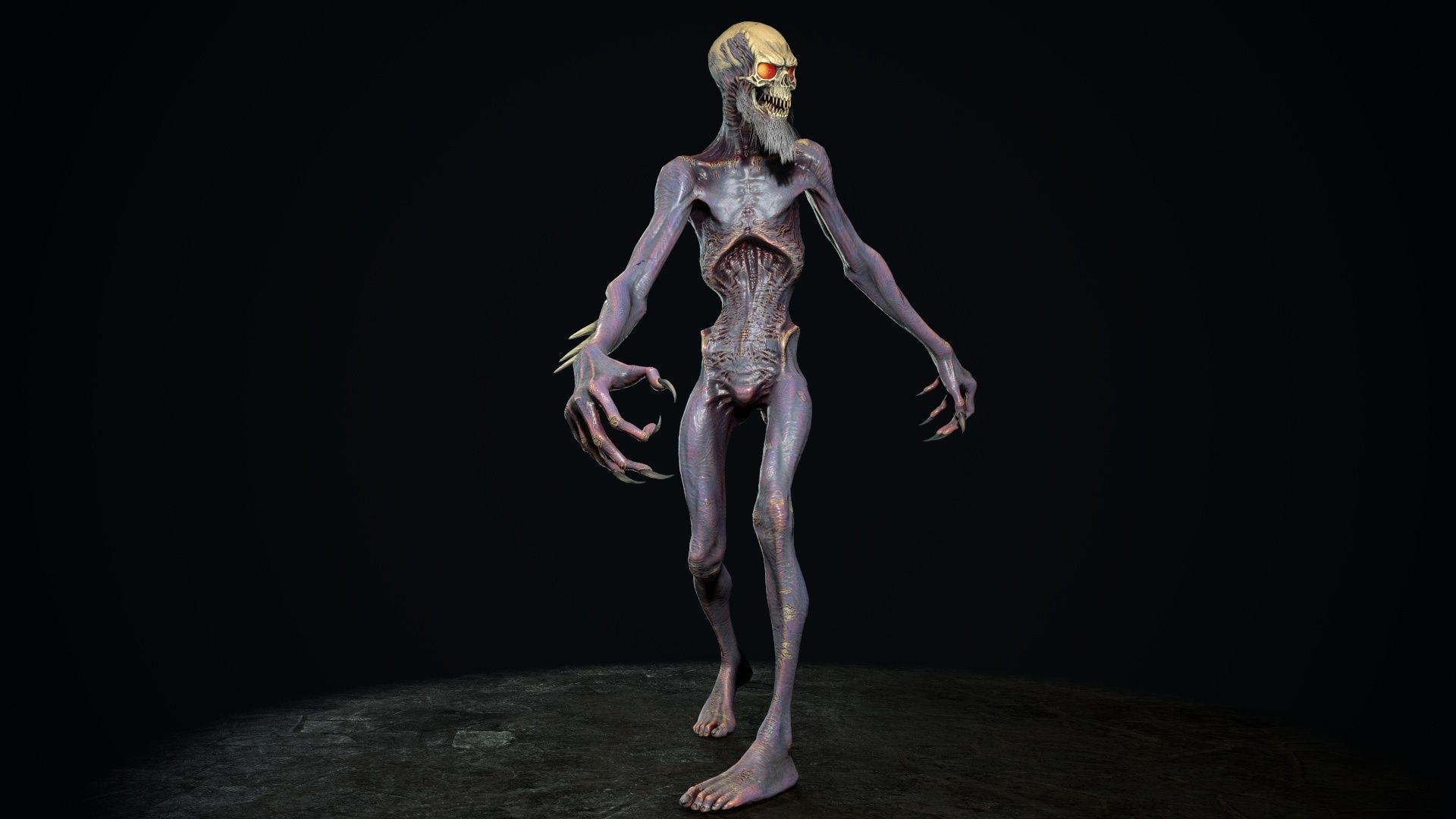 Mutant 2 undead creature Low-poly 3D model_5