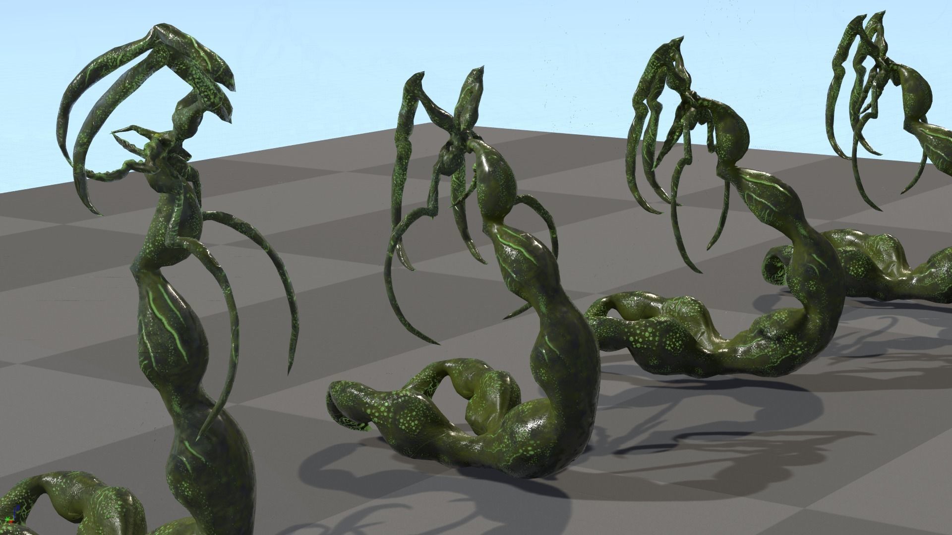 Monster1 plant Low-poly 3D model_12