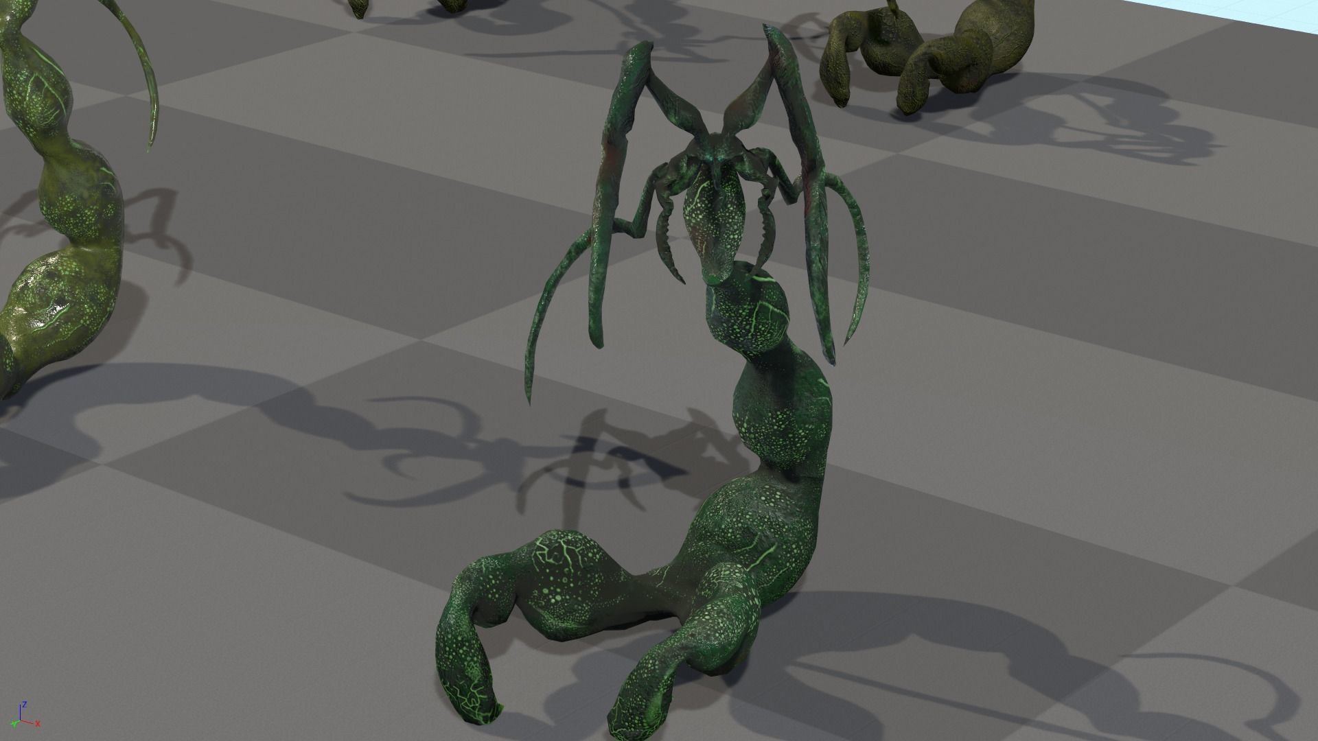 Monster1 plant Low-poly 3D model_2