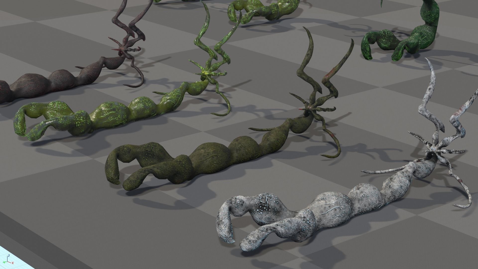 Monster1 plant Low-poly 3D model_4