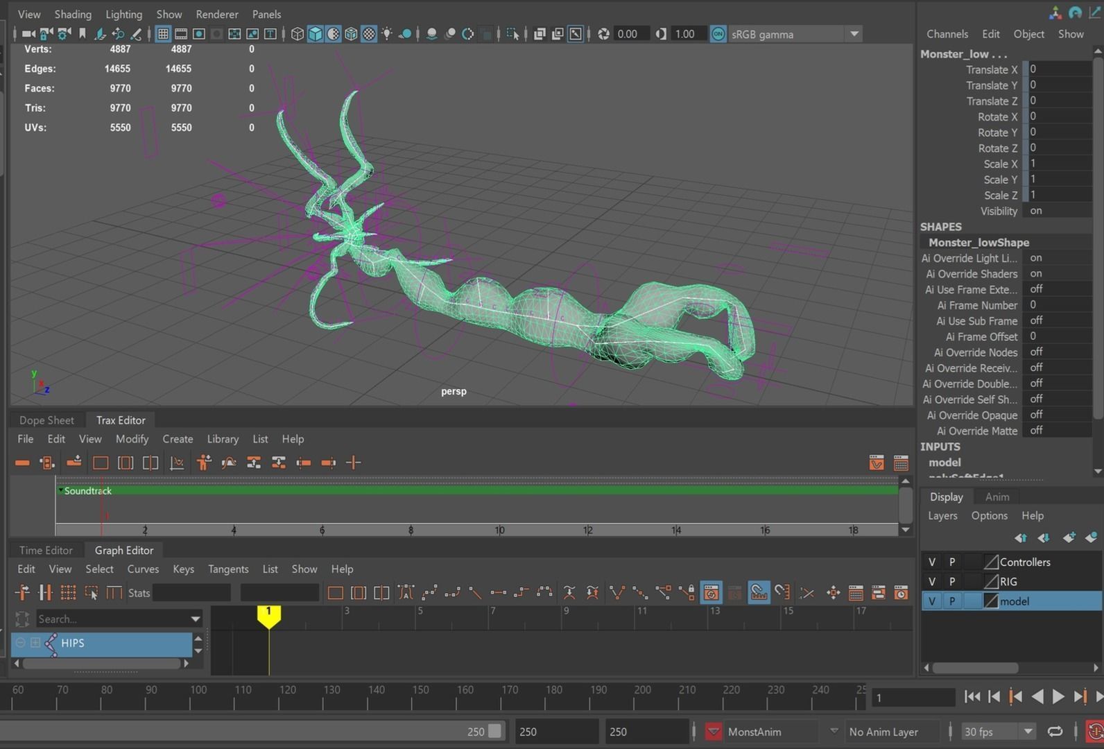 Monster1 plant Low-poly 3D model_14