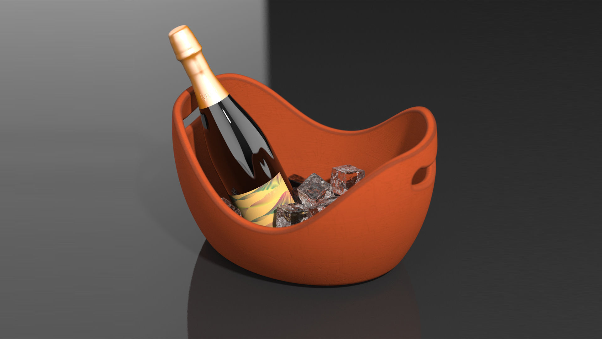 Clay Bucket 3D model_2