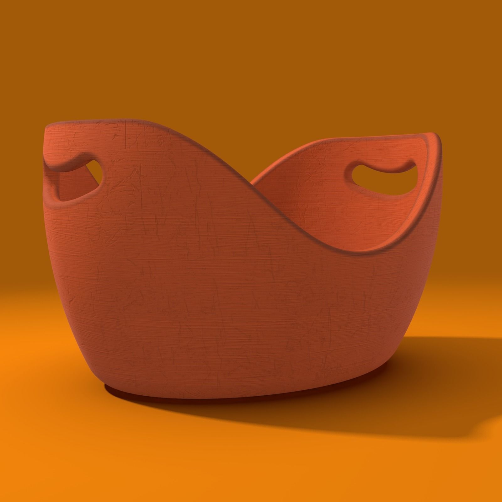 Clay Bucket 3D model_6