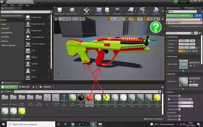 WEAPON 01 GAME E ANIMATION - UNREAL - ICLONE - UNITY 3D model