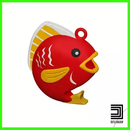 Koi Keychain Japan Luck Fish 3D print model