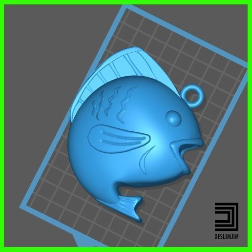 Koi Keychain Japan Luck Fish 3D print model_1