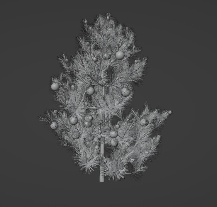 Christmas Tree Low-poly 3D model_6