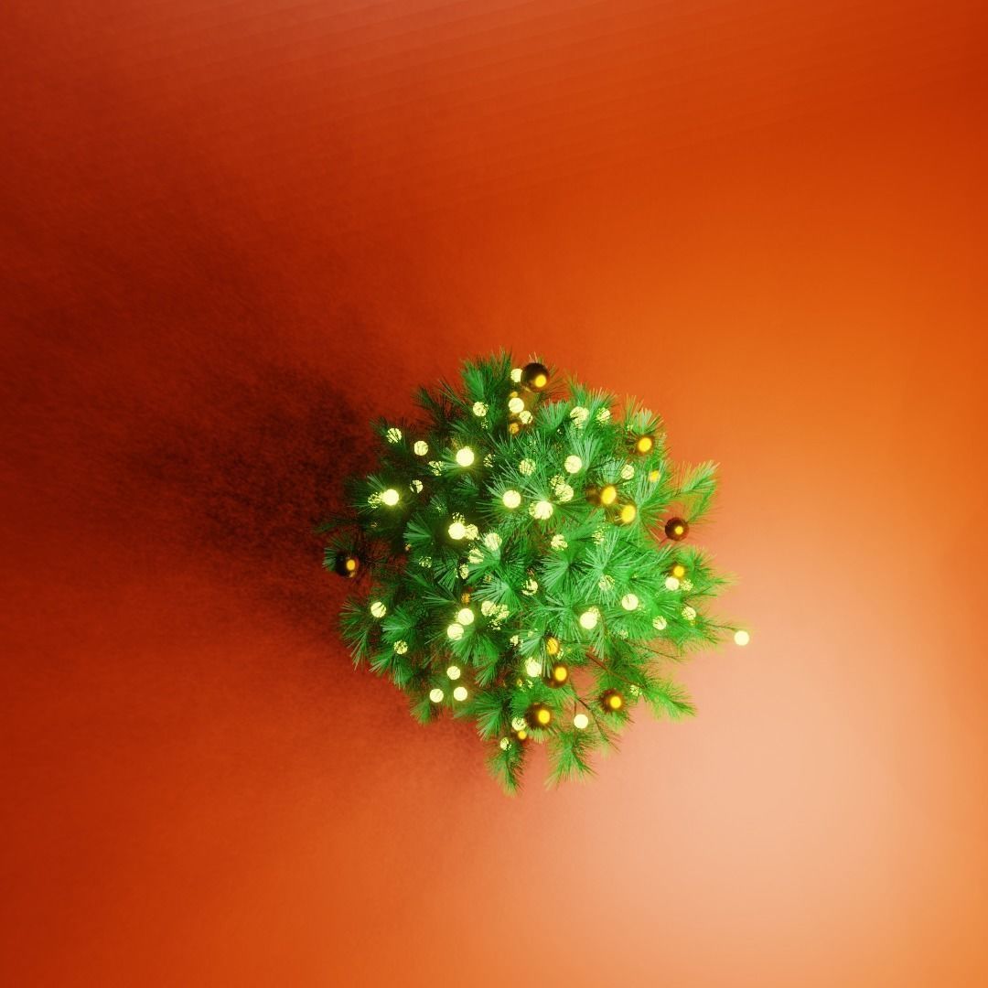 Christmas Tree Low-poly 3D model_1
