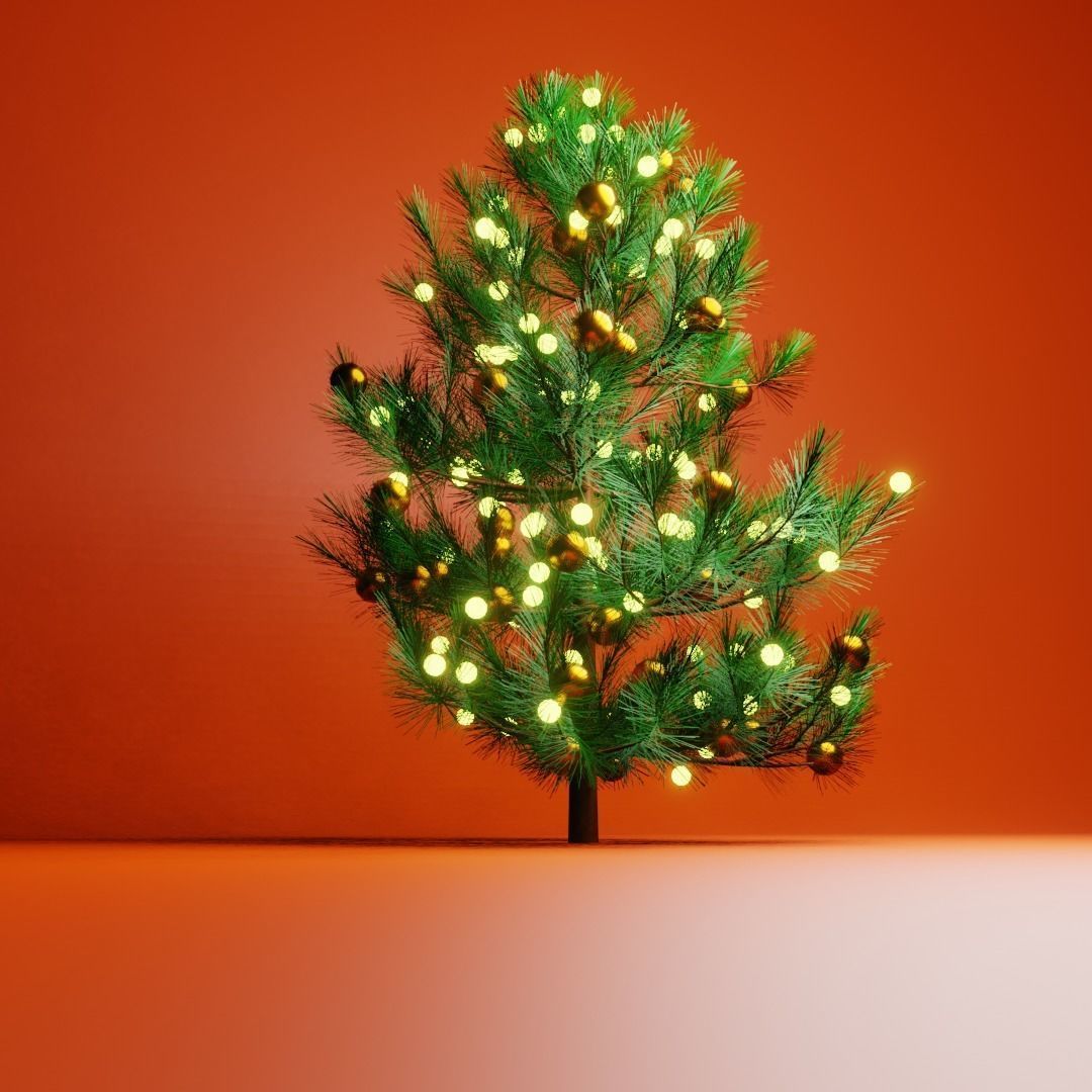 Christmas Tree Low-poly 3D model_2