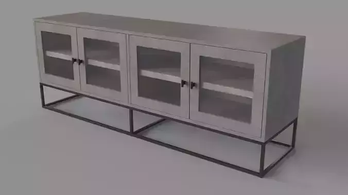 Olivia Faux Shagreen Media Console