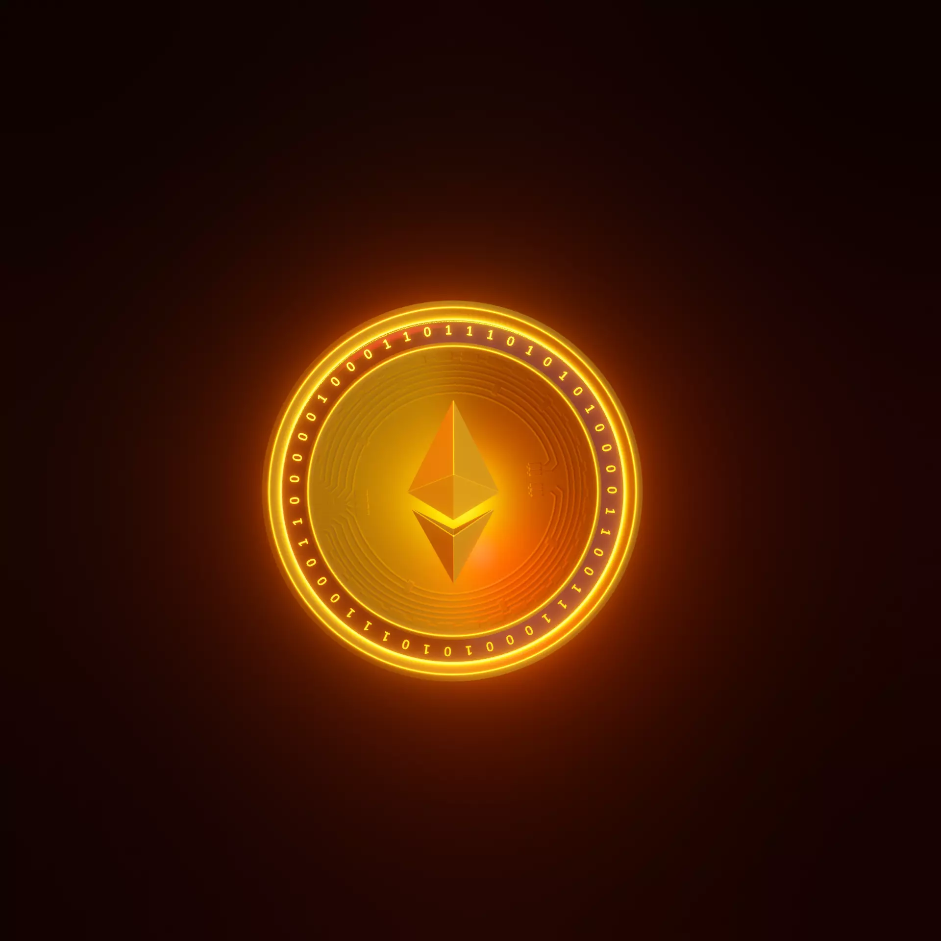 Ethereum coin 3D model
