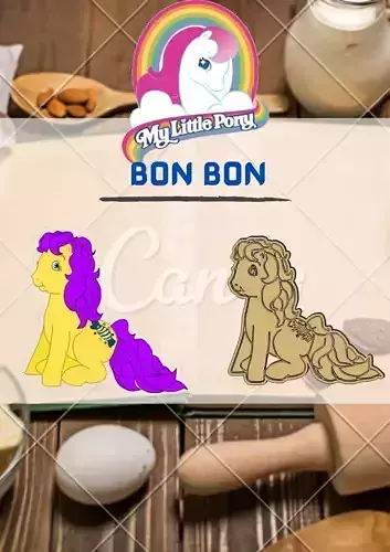 Amazing My Little Pony Character Bon Bon Cookie Cutter Stamp 3D model