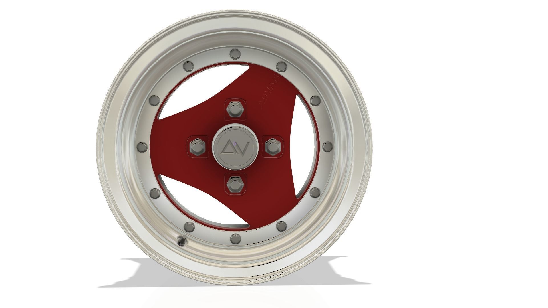 Advan 3 piece  rim 3D model_7