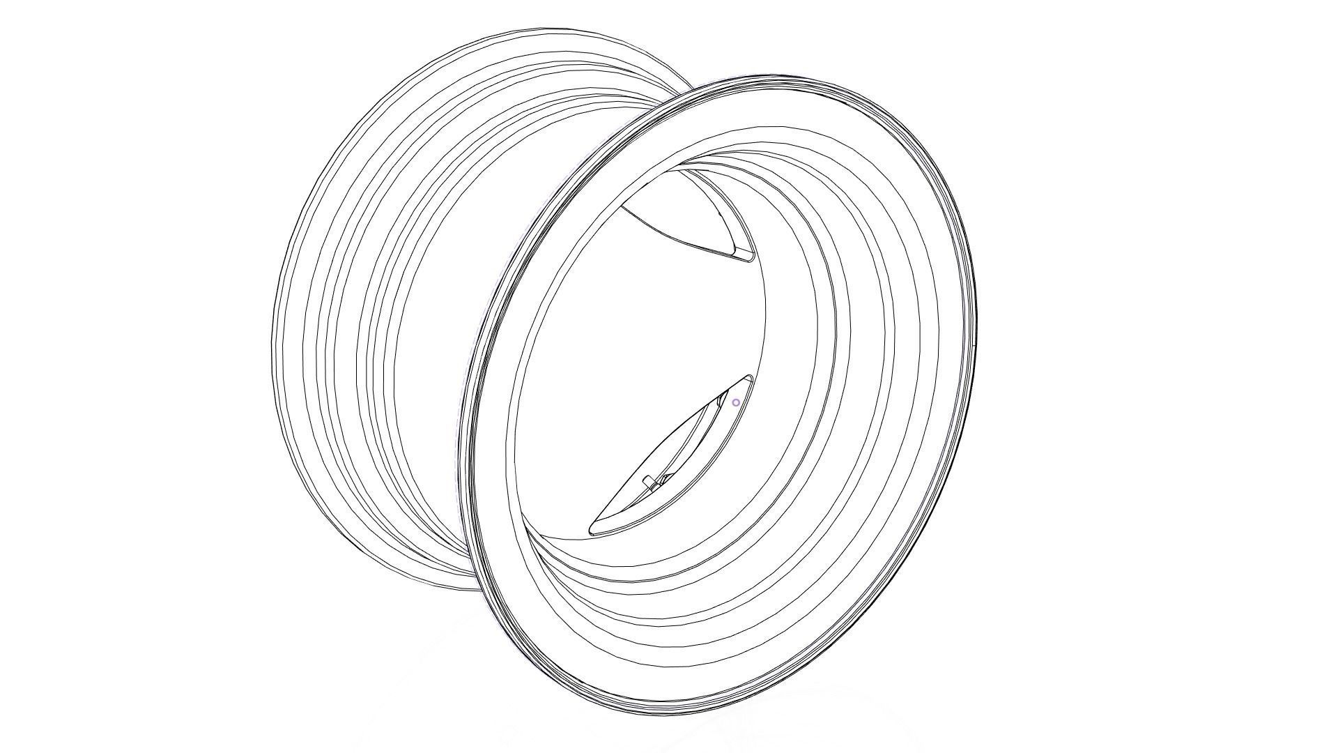 Advan 3 piece  rim 3D model_17