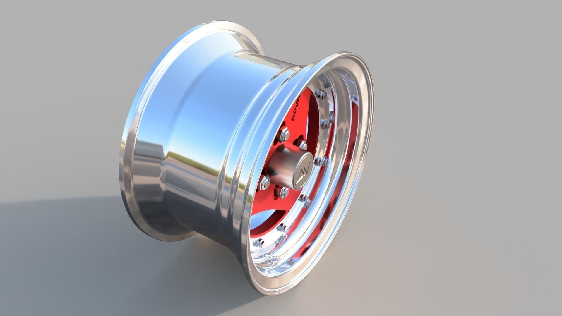 Advan 3 piece  rim 3D model_2