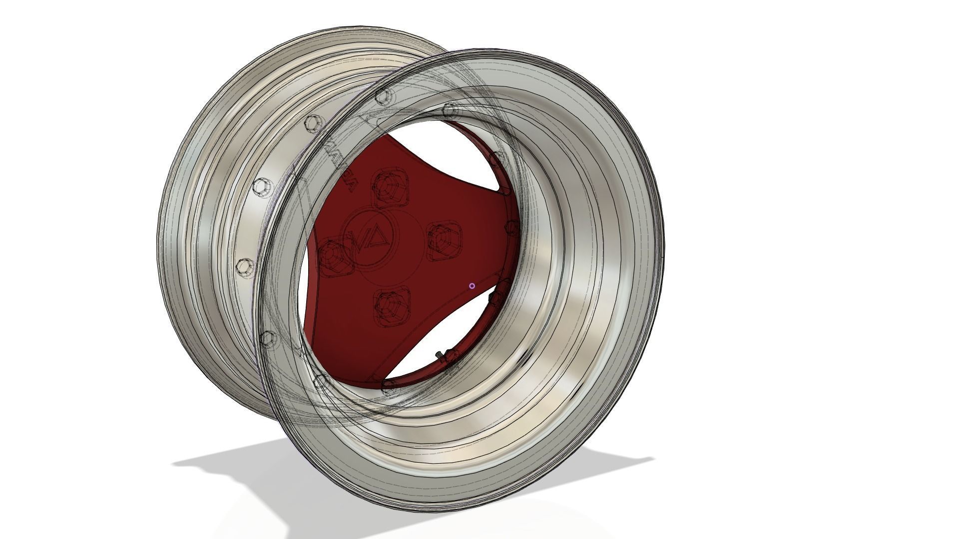 Advan 3 piece  rim 3D model_13