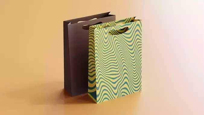 Paper Shopping Bag 3D model