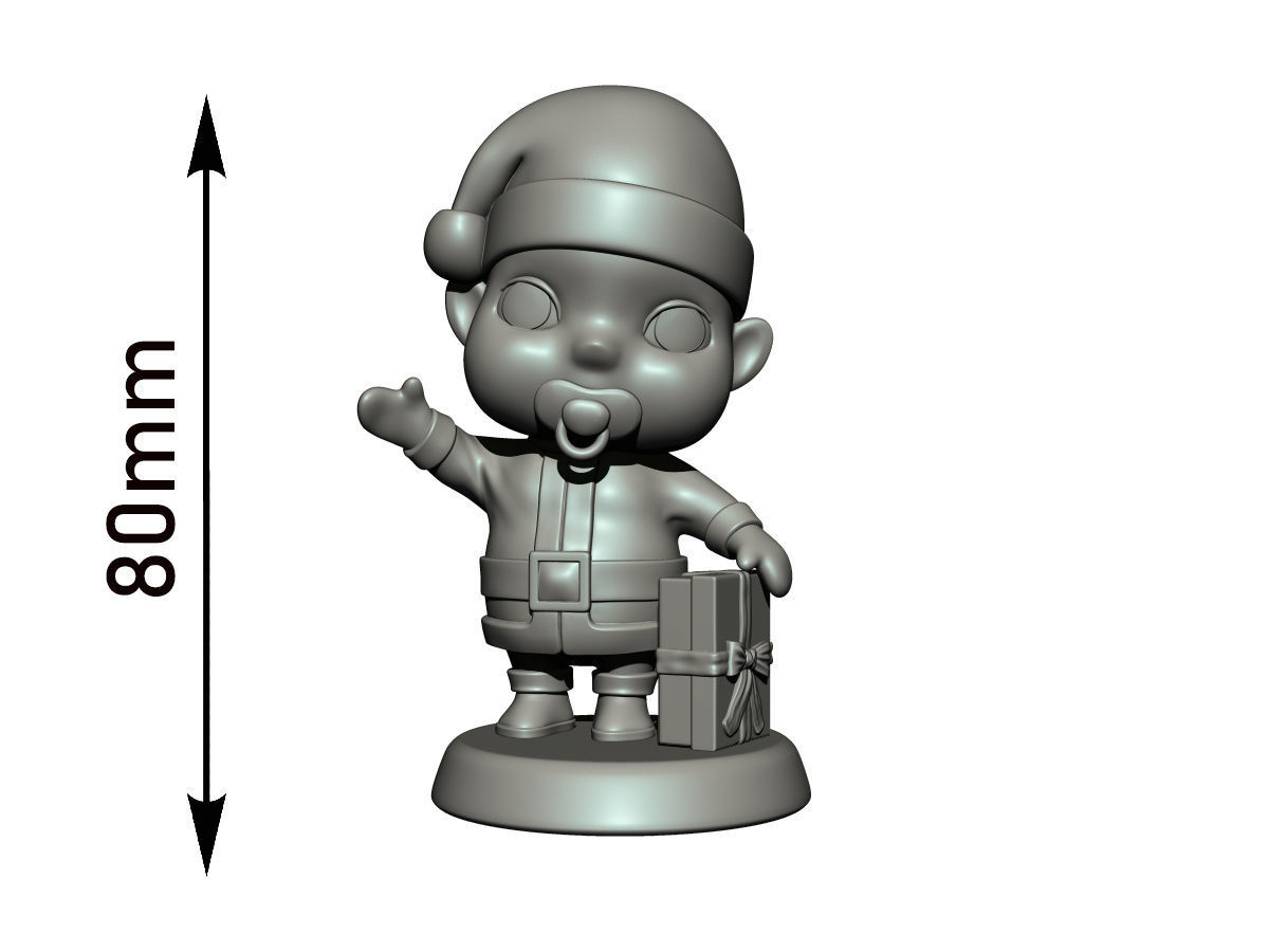 SANTA CLAUS BABY STL Free 3D print model_3