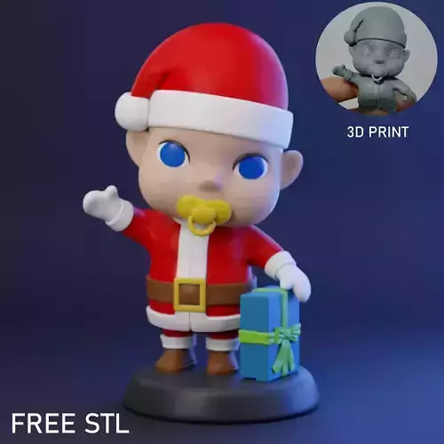 SANTA CLAUS BABY STL Free 3D print model SANTA CLAUS BABY STL Free 3D print model