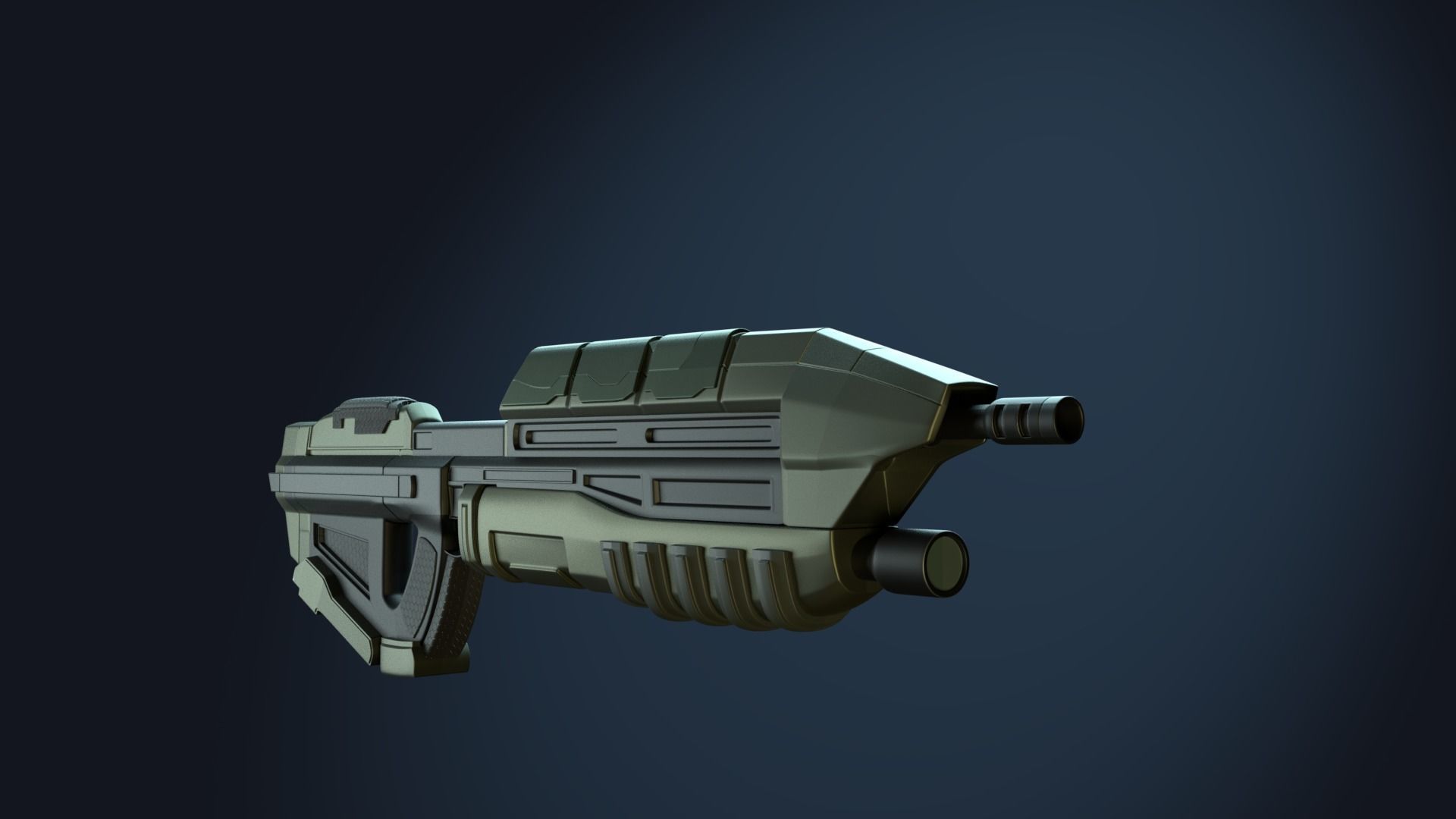 MA5B Assault Rifle 3D model_1