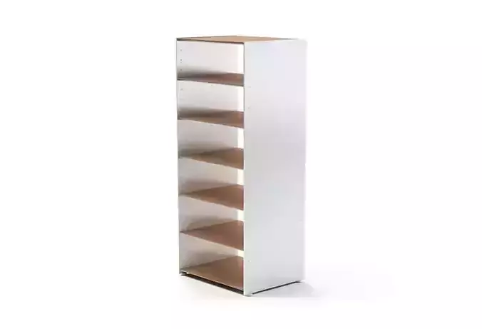 Wooden White And Brown Shelf