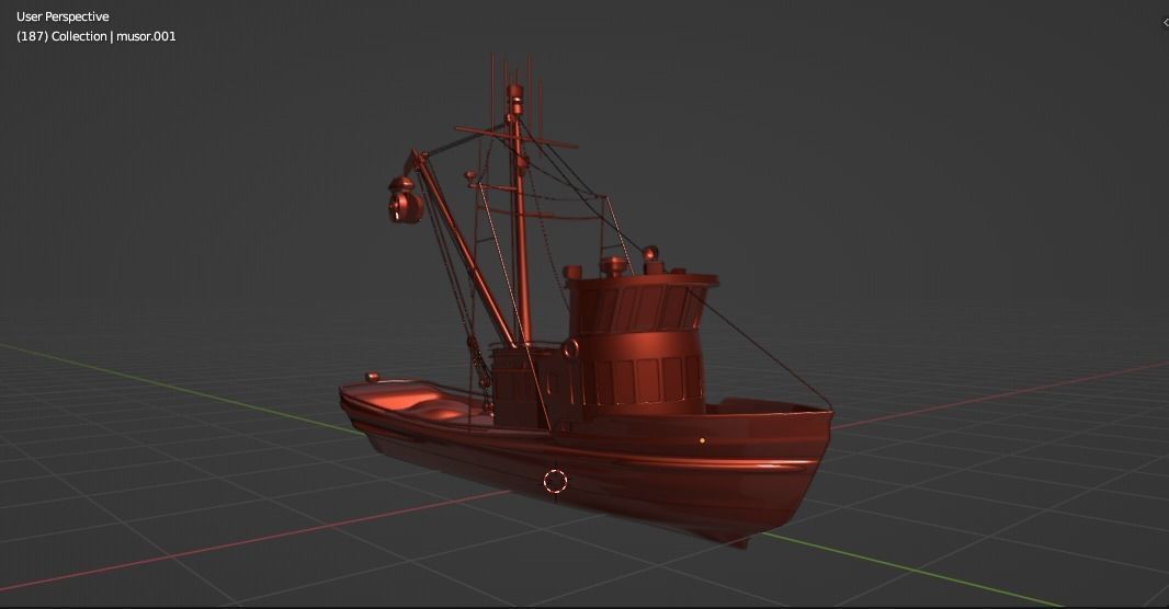 Fishing boat Alaska Gem Seiner Low-poly 3D model_3