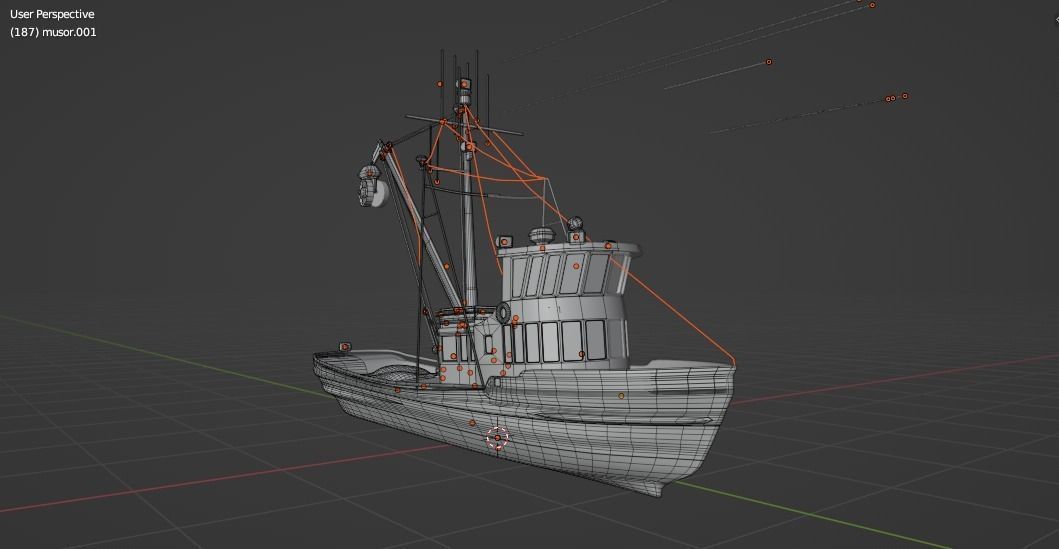 Fishing boat Alaska Gem Seiner Low-poly 3D model_2