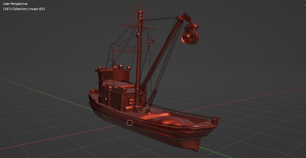 Fishing boat Alaska Gem Seiner Low-poly 3D model_4