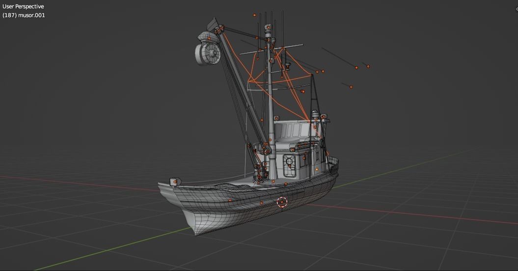 Fishing boat Alaska Gem Seiner Low-poly 3D model_1