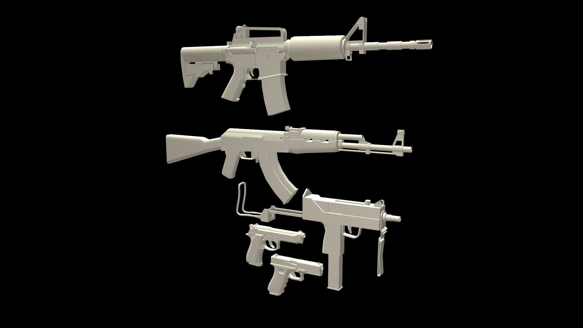 Weapon Pack 3D Model Collection_12